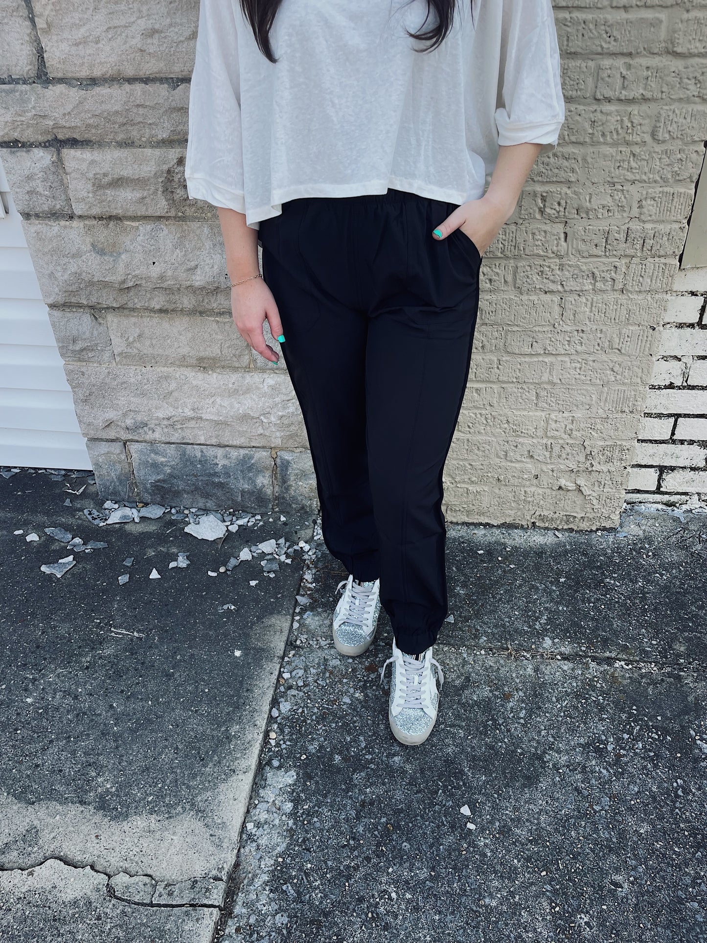 Easy Does It Joggers Black