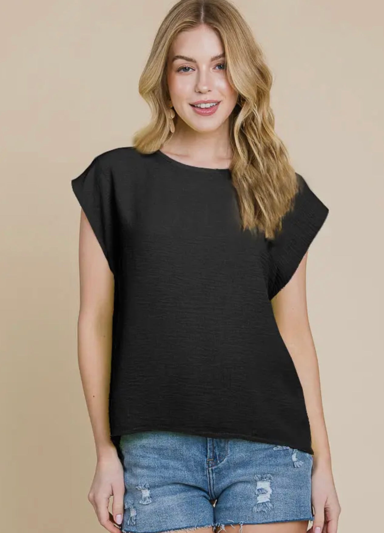 Go With The Flow Top Black